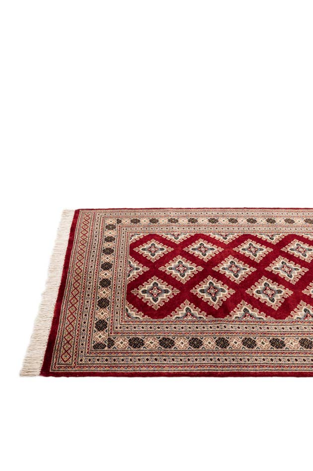 Detail image of 4' 3 x 6' 2 Hand Knotted Bokhara Wool Rug