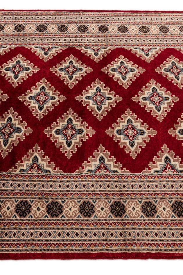 Detail image of 4' 3 x 6' 2 Hand Knotted Bokhara Wool Rug