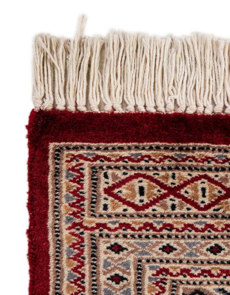 Detail image of 4' 3 x 6' 2  Hand Knotted Bokhara Wool Rug