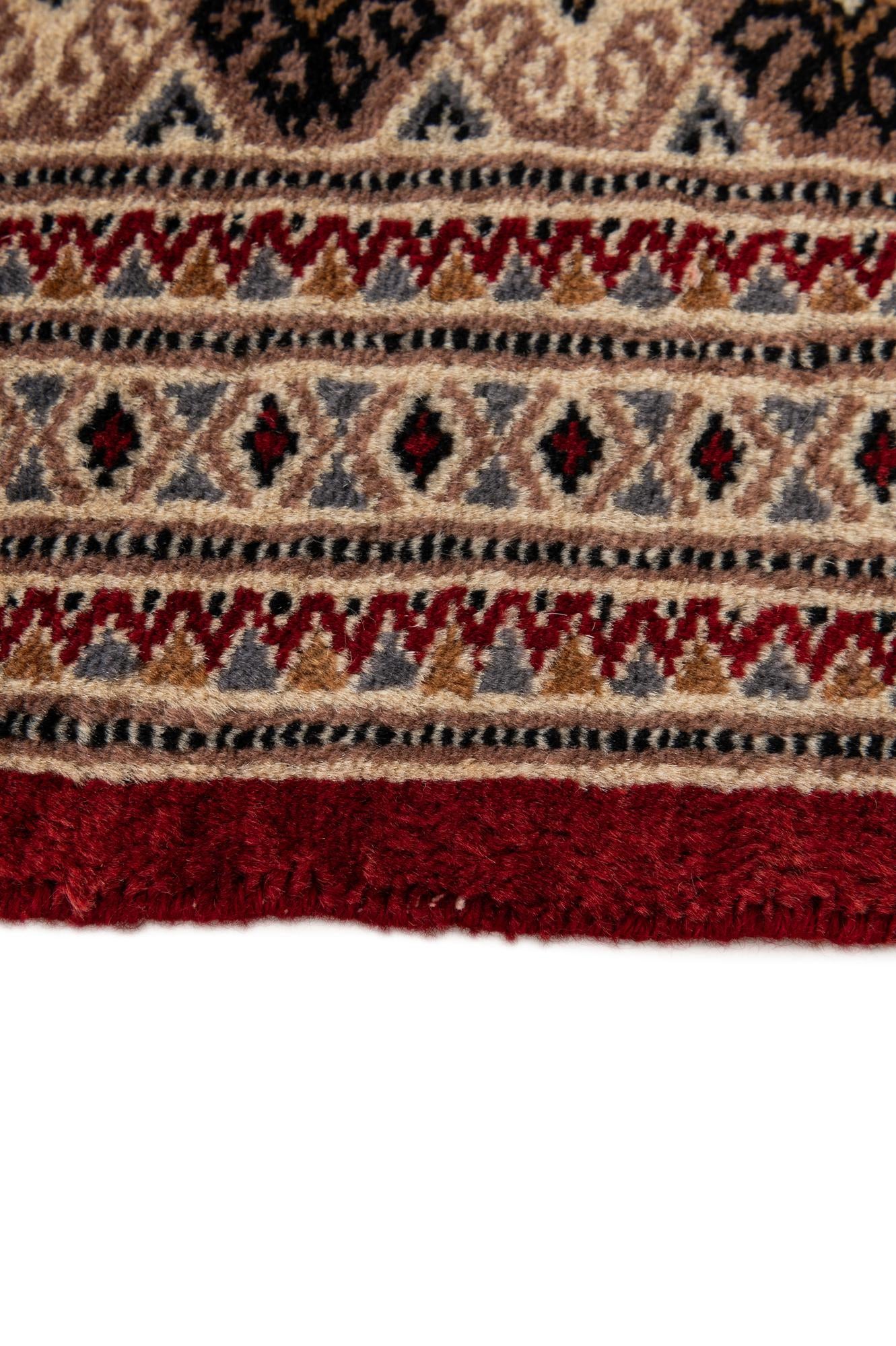4' 3 x 6' 2 Hand Knotted Bokhara Wool Rug