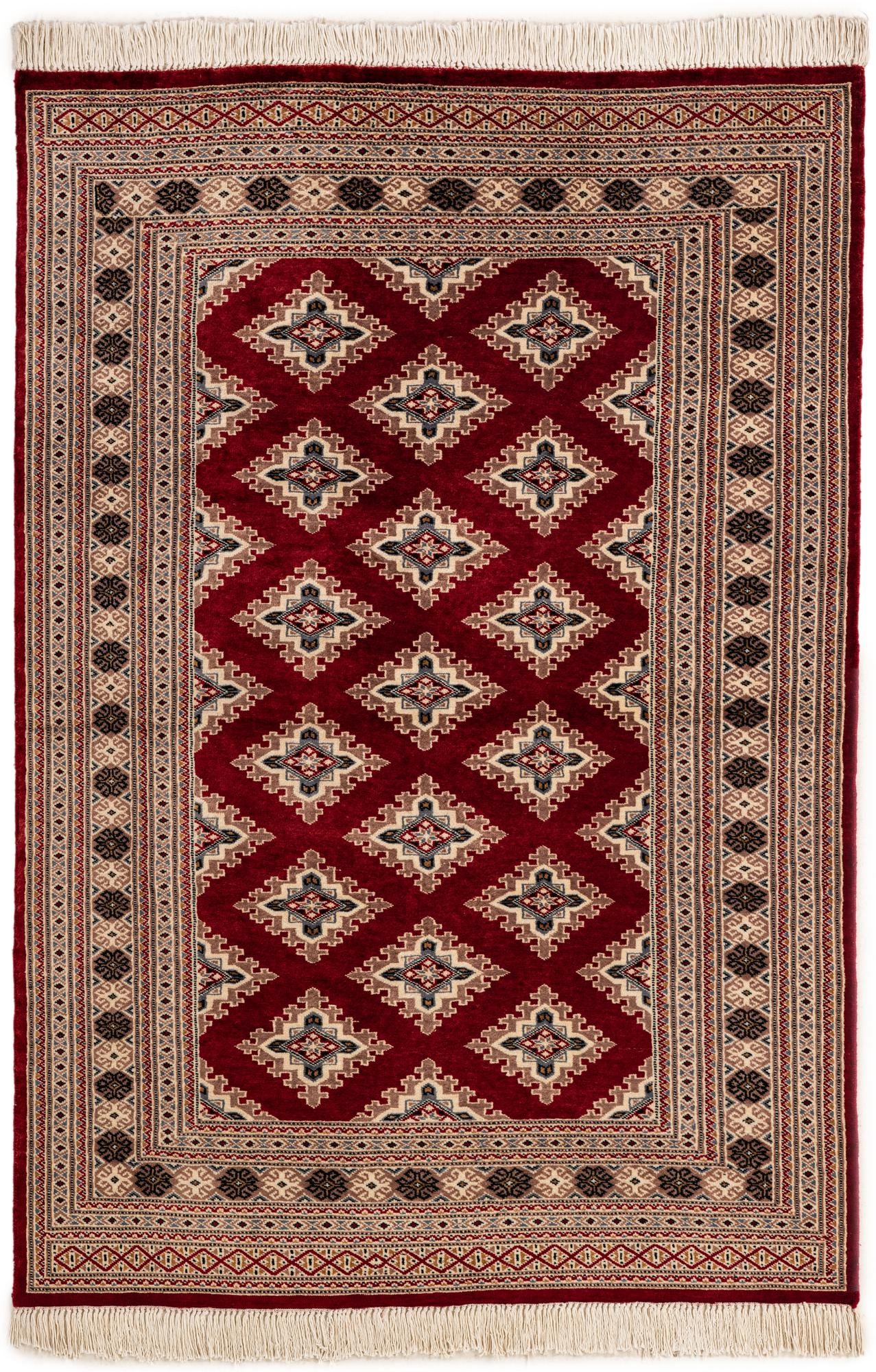 4' 3 x 6' 2 Hand Knotted Bokhara Wool Rug