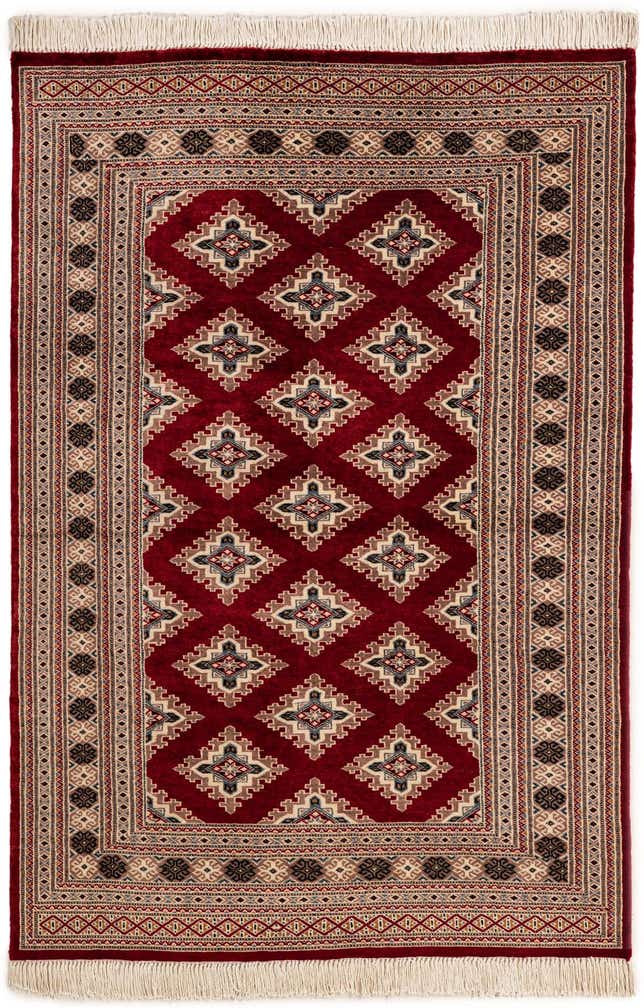 4' 3 x 6' 2 Hand Knotted Bokhara Wool Rug