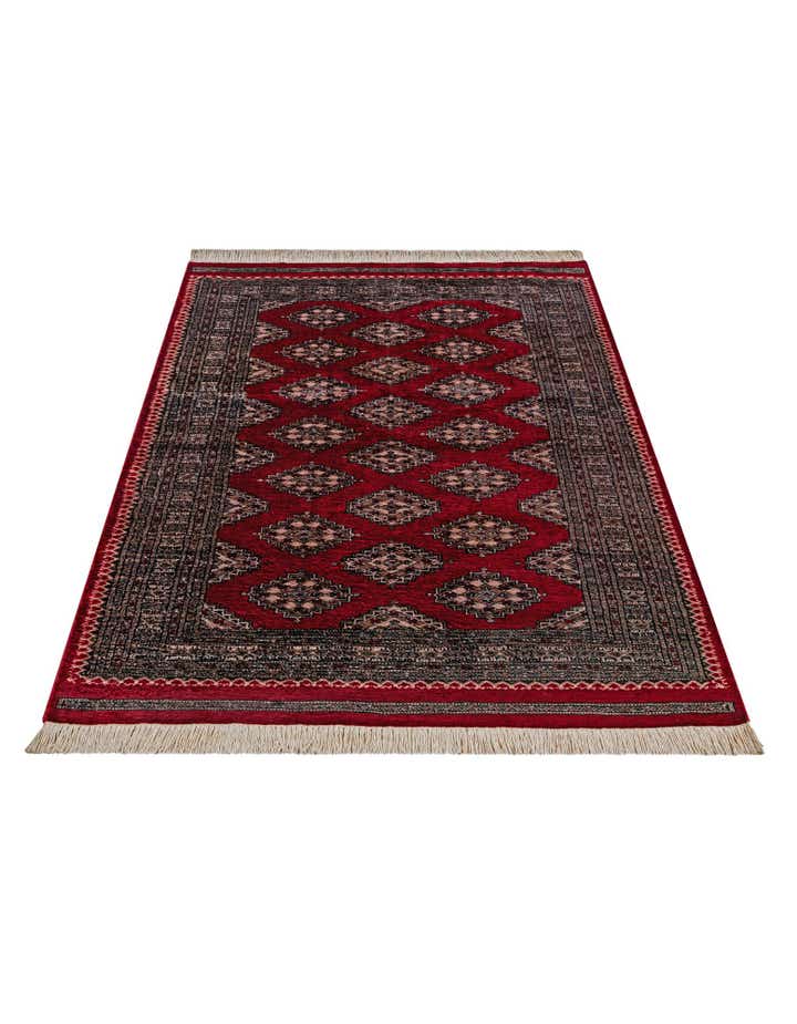 4' 2 x 6' 7 Hand Knotted Bokhara Oriental Wool Rug