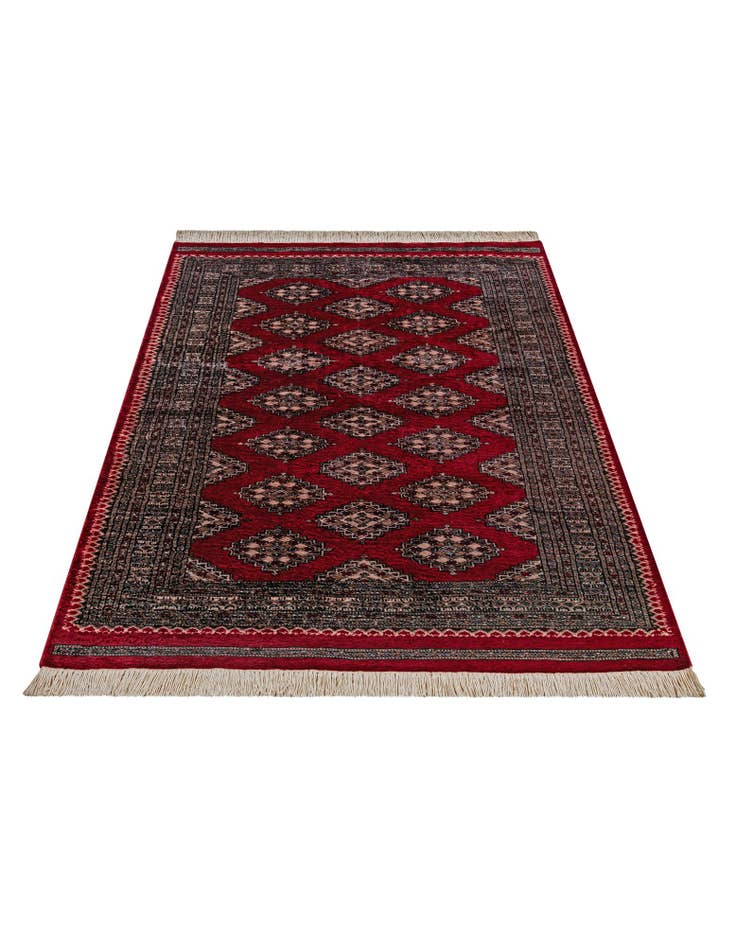Detail image of 4' 2 x 6' 7 Hand Knotted Bokhara Oriental Wool Rug