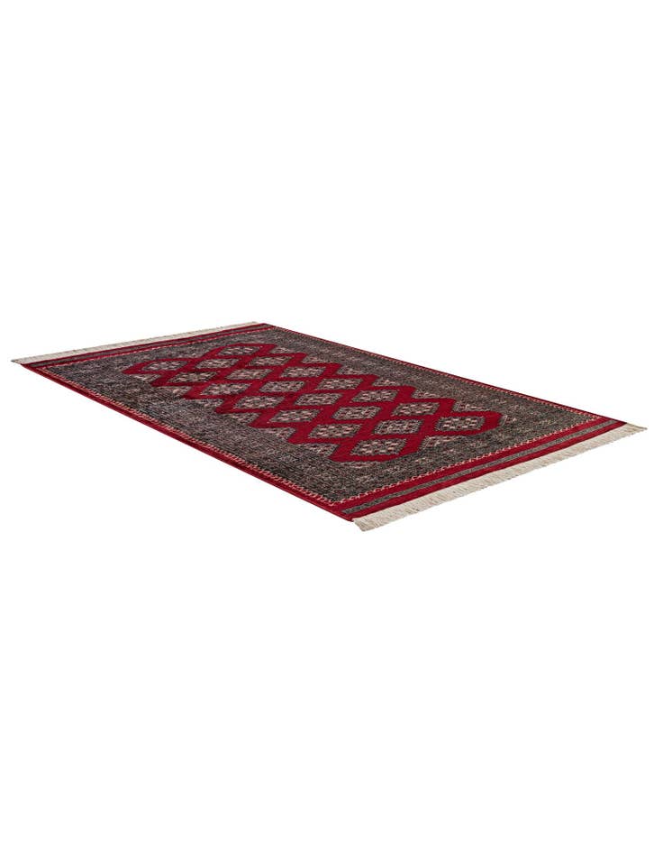 Detail image of 4' 2 x 6' 7 Hand Knotted Bokhara Oriental Wool Rug