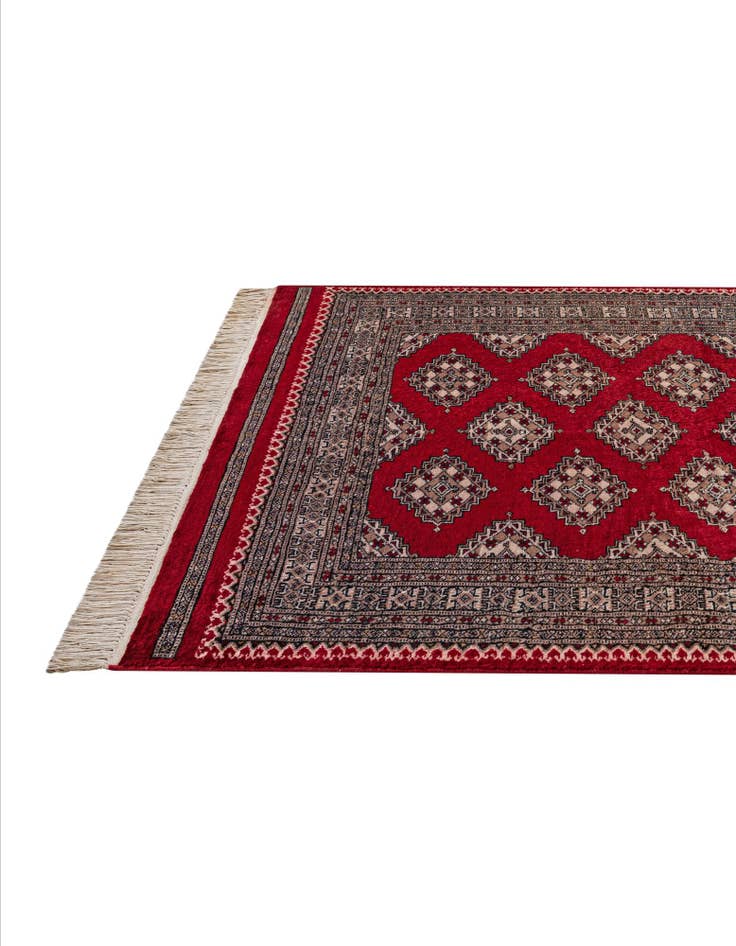 Detail image of 4' 2 x 6' 7 Hand Knotted Bokhara Oriental Wool Rug