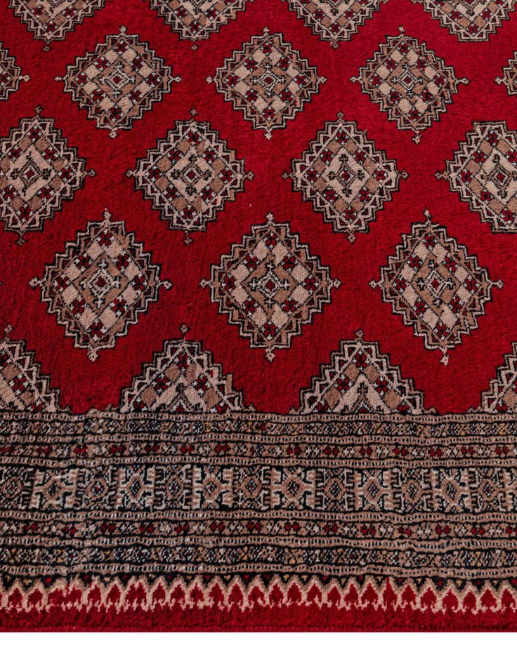 Detail image of 4' 2 x 6' 7 Hand Knotted Bokhara Oriental Wool Rug