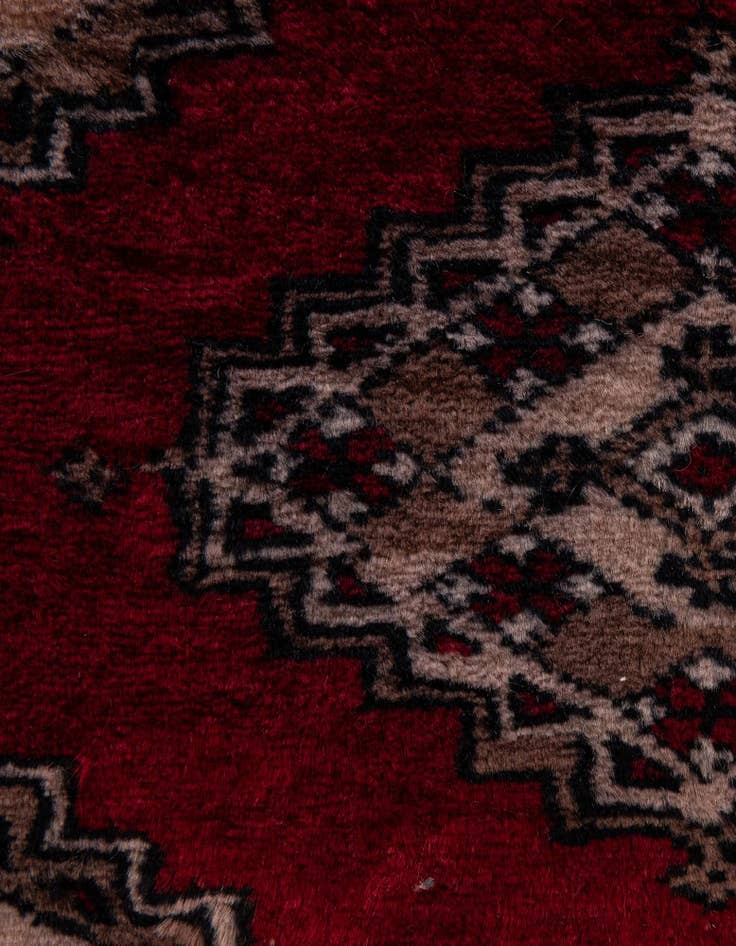 Detail image of 4' 2 x 6' 7  Hand Knotted Bokhara Oriental Wool Rug