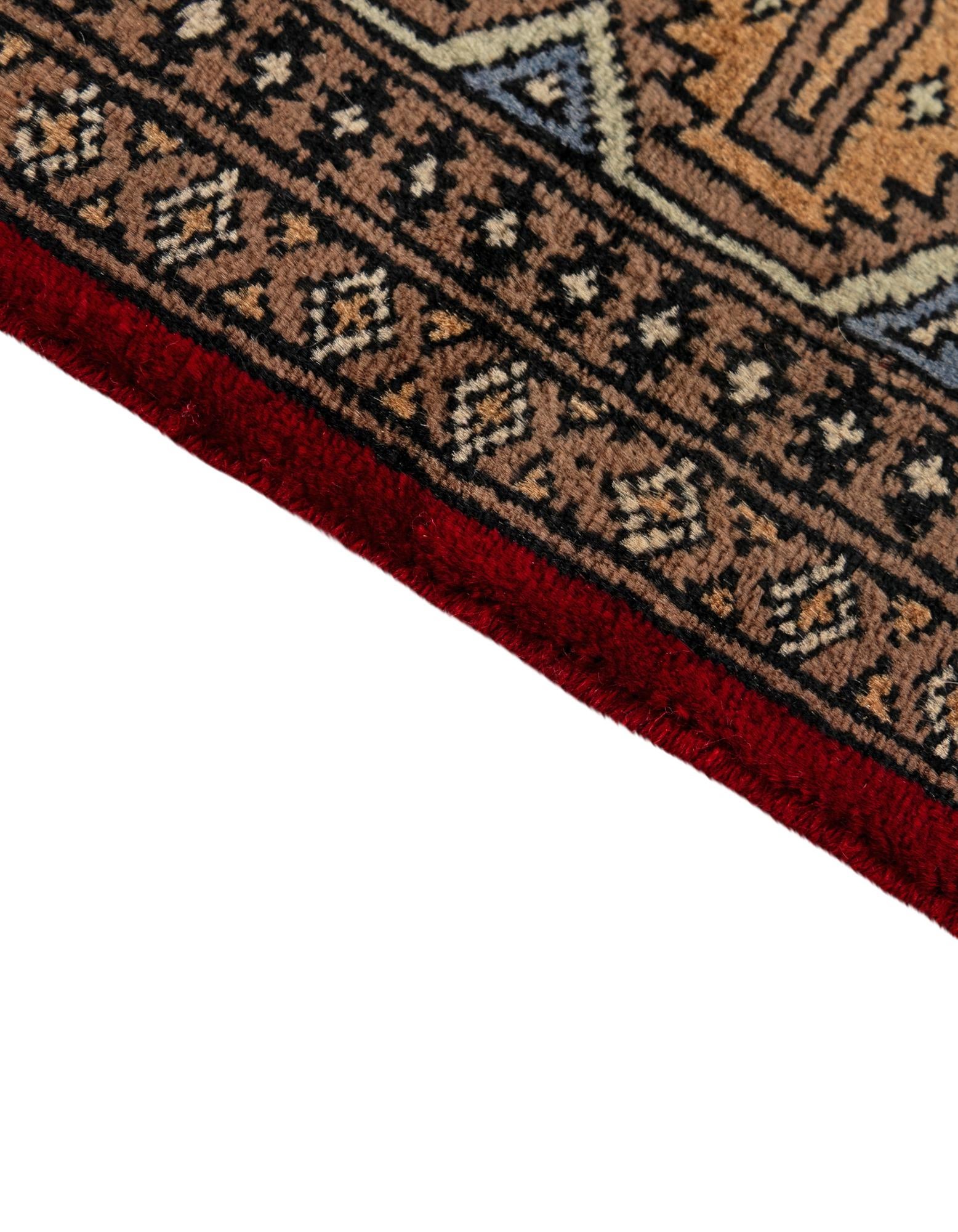 4' 2 x 5' 9 Hand Knotted Bokhara Oriental Wool Rug