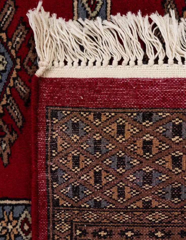 Detail image of 4' 2 x 5' 9  Hand Knotted Bokhara Oriental Wool Rug