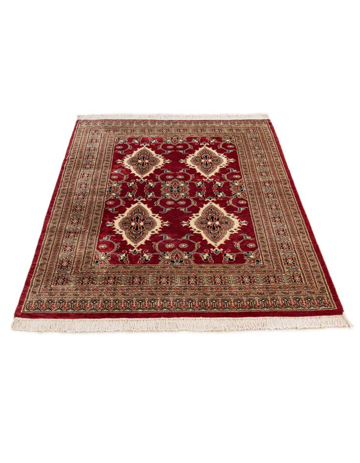 Detail image of 4' 3 x 6' 2 Hand Knotted Bokhara Oriental Rug