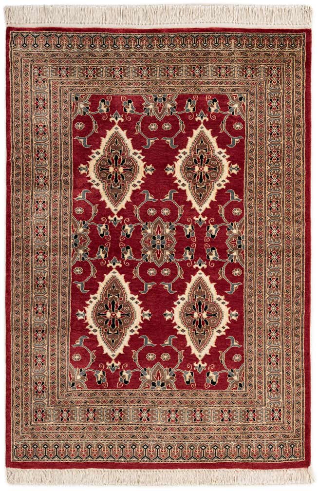 4' 3 x 6' 2 Hand Knotted Bokhara Oriental Rug