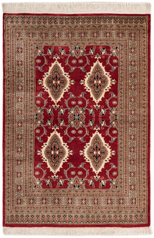 Detail image of 4' 3 x 6' 2 Hand Knotted Bokhara Oriental Rug