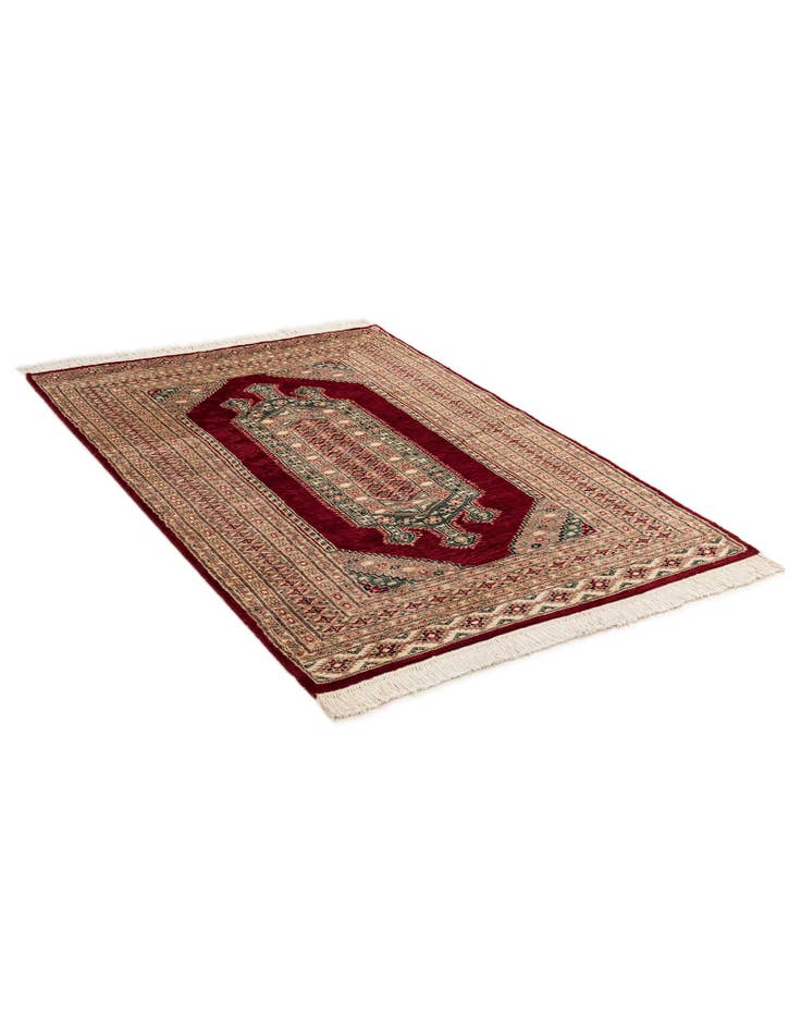 Detail image of 4' 3 x 6' 3 Hand Knotted Bokhara Oriental Rug