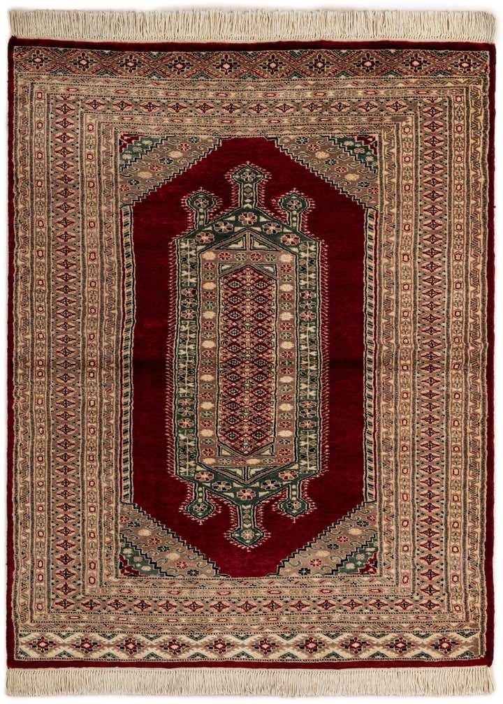 4' 3 x 6' 3 Hand Knotted Bokhara Oriental Rug
