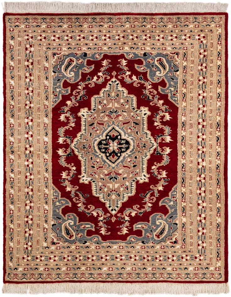 Detail image of 4' 2 x 6' 6 Hand Knotted Bokhara Oriental Rug