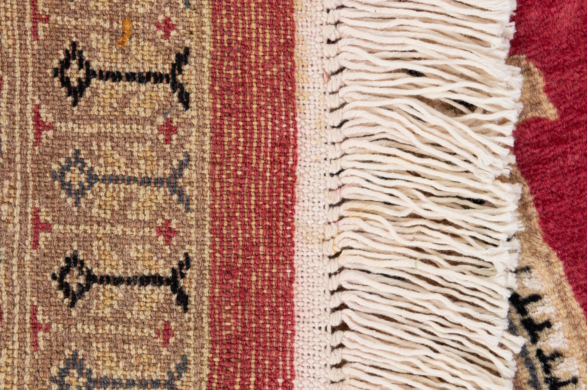 4' 4 x 6' 1 Hand Knotted Bokhara Oriental Wool Rug