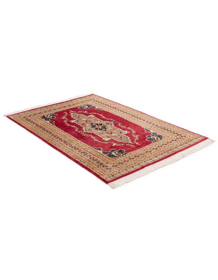 Detail image of 4' 4 x 6' 1 Hand Knotted Bokhara Oriental Wool Rug