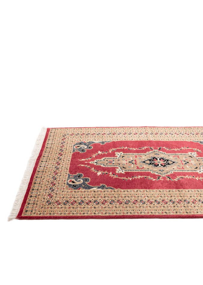 Detail image of 4' 4 x 6' 1 Hand Knotted Bokhara Oriental Wool Rug