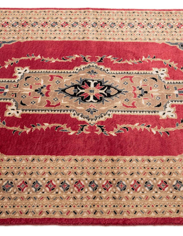 Detail image of 4' 4 x 6' 1 Hand Knotted Bokhara Oriental Wool Rug