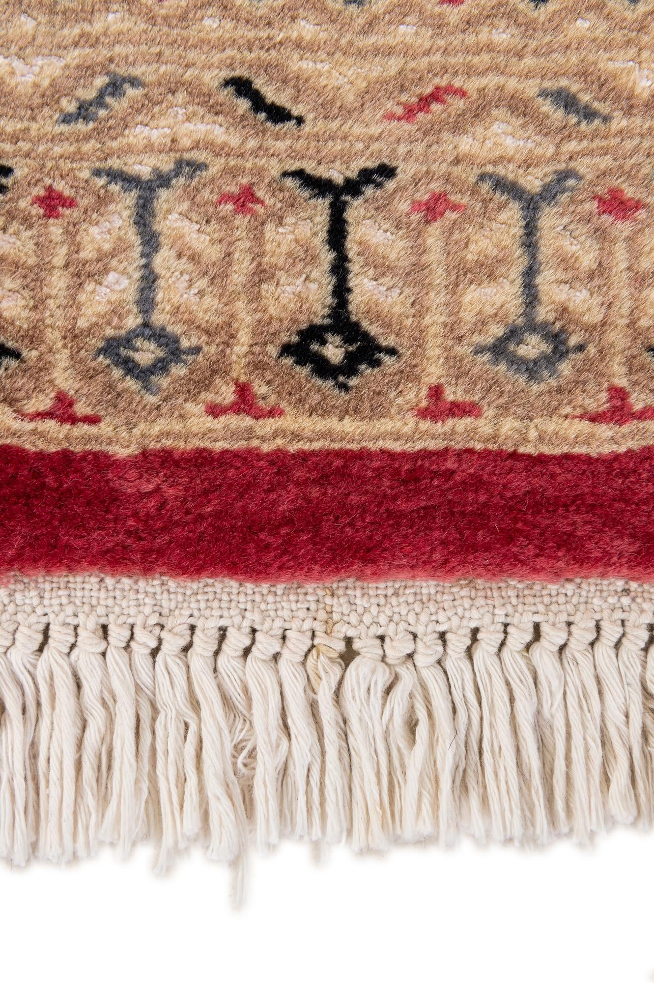 4' 4 x 6' 1 Hand Knotted Bokhara Oriental Wool Rug