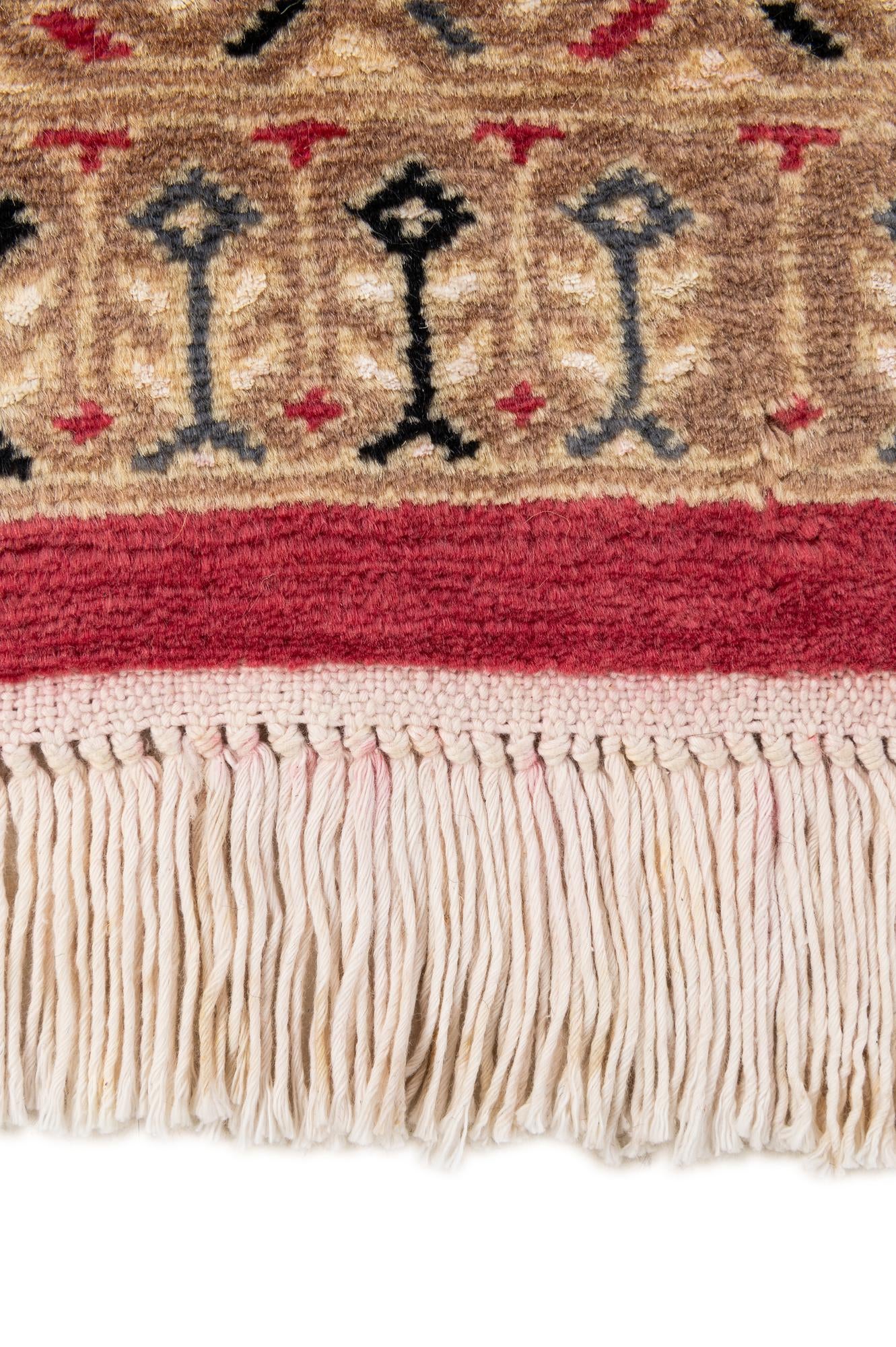 4' 4 x 6' 1 Hand Knotted Bokhara Oriental Wool Rug