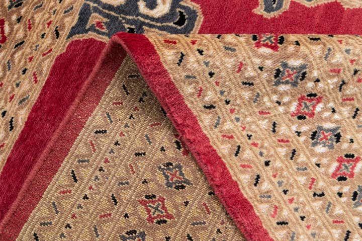 4' 4 x 6' 1 Hand Knotted Bokhara Oriental Wool Rug