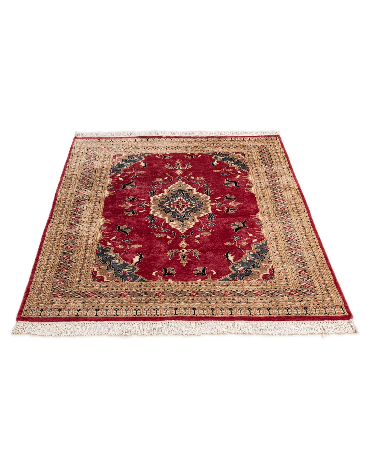 4' 4 x 5' 10 Hand Knotted Bokhara Oriental Rug