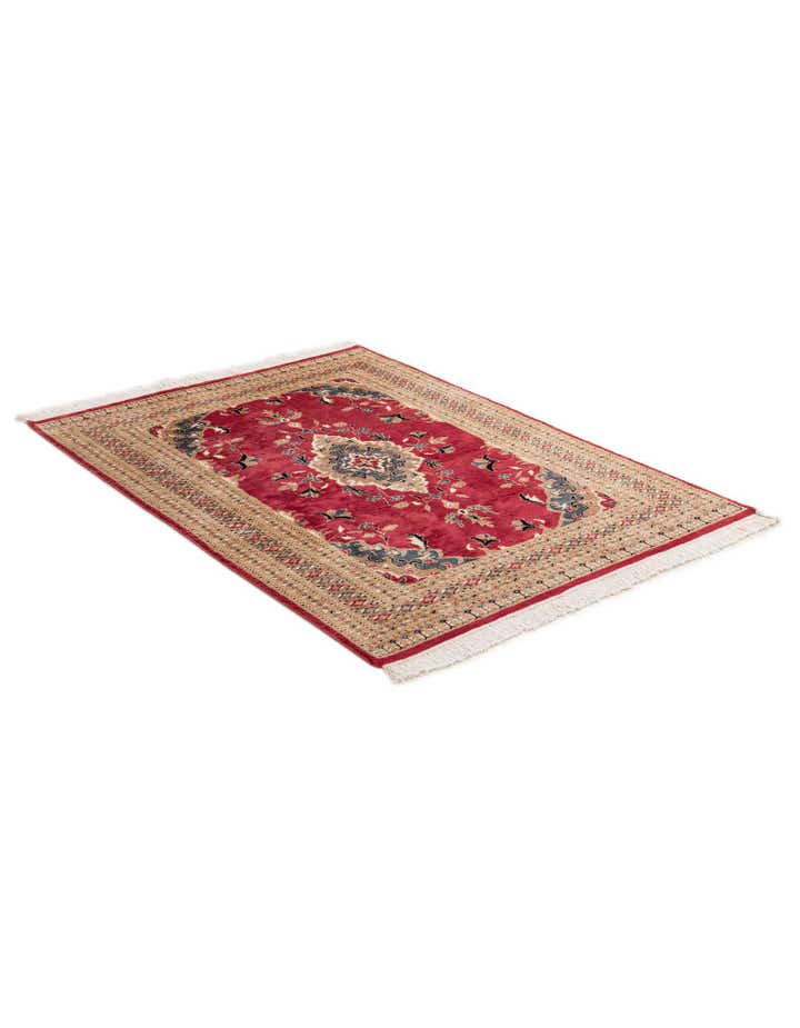 4' 4 x 5' 10 Hand Knotted Bokhara Oriental Rug