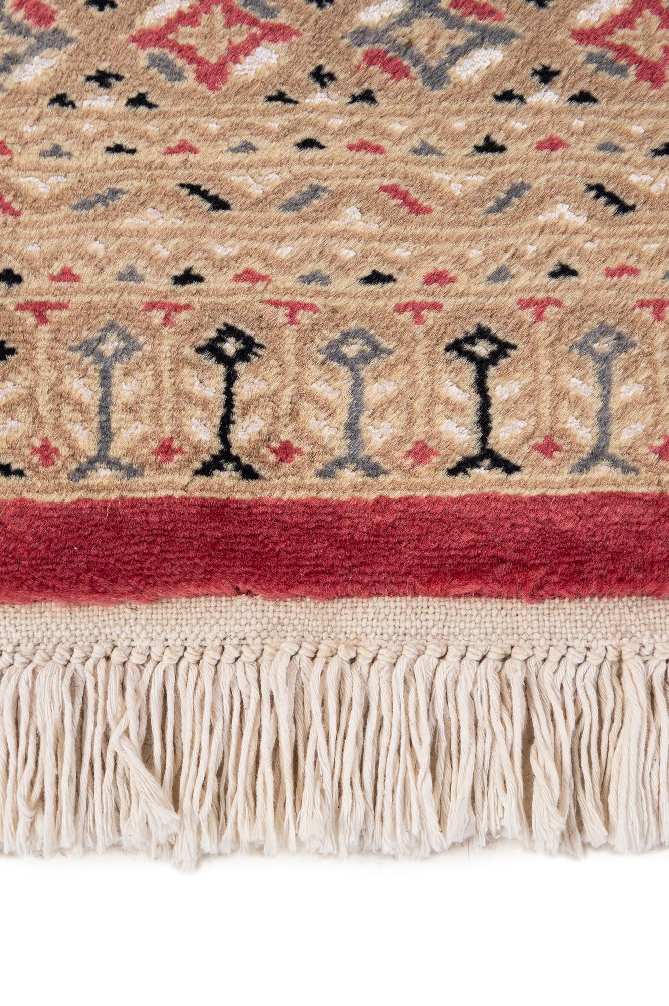 4' 4 x 5' 10 Hand Knotted Bokhara Oriental Rug