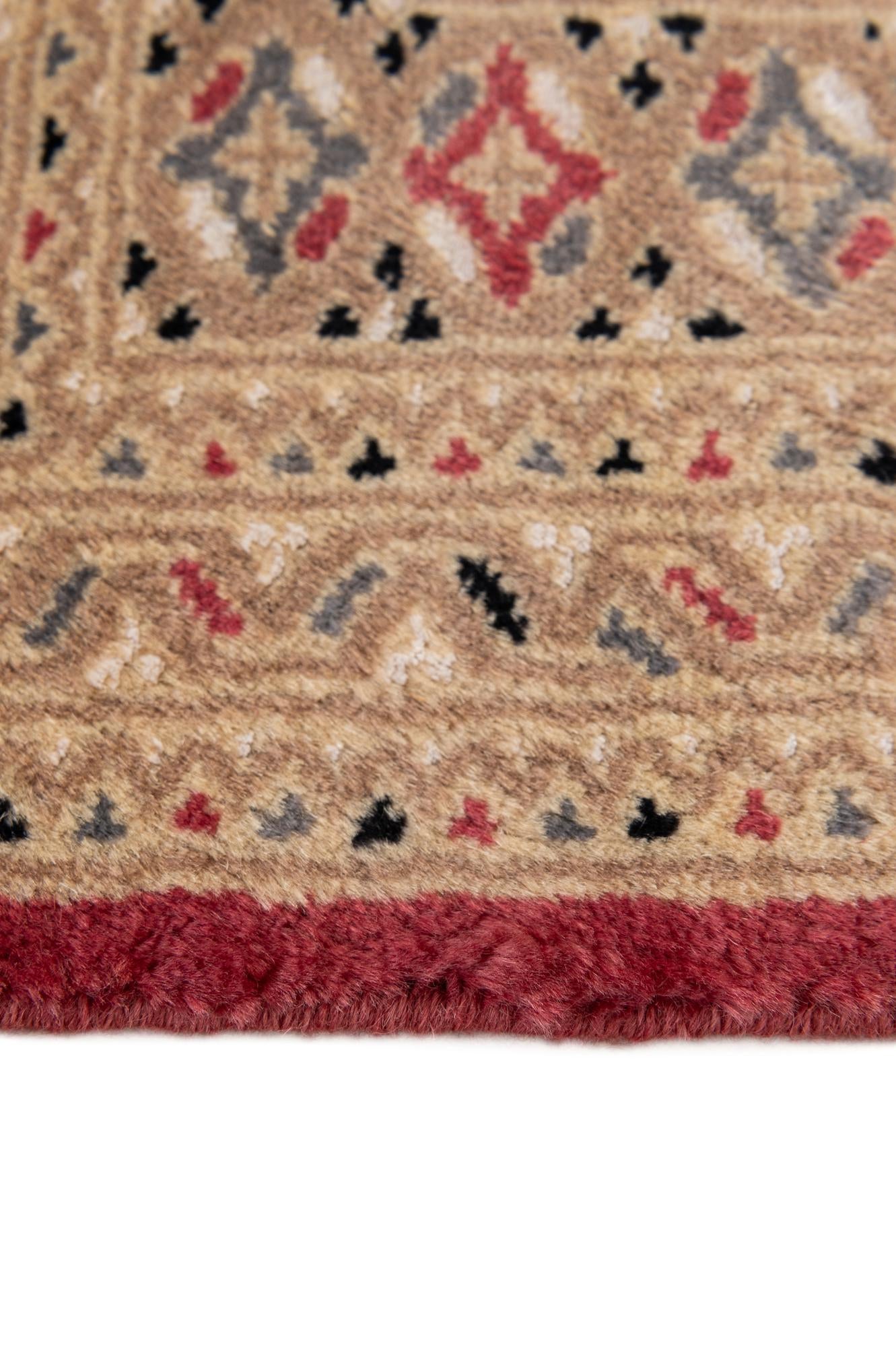 4' 4 x 5' 10 Hand Knotted Bokhara Oriental Rug