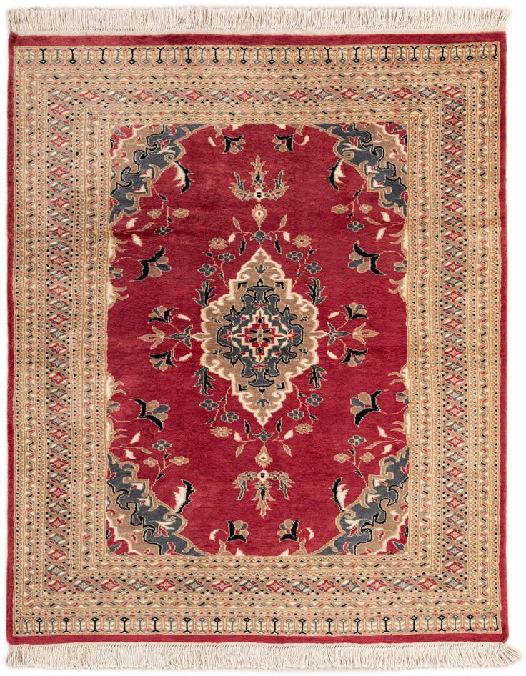 Detail image of 4' 4 x 5' 10 Hand Knotted Bokhara Oriental Rug