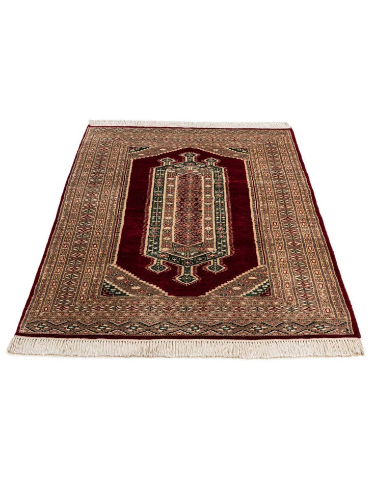 Detail image of 4' 3 x 6' Hand Knotted Bokhara Oriental Rug