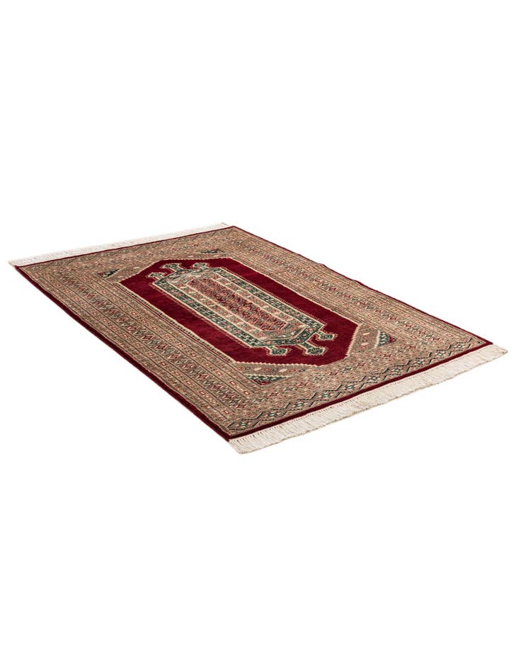 Detail image of 4' 3 x 6' Hand Knotted Bokhara Oriental Rug