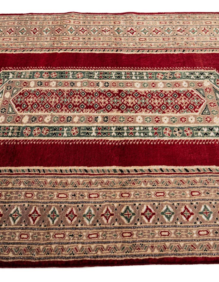 Detail image of 4' 3 x 6' Hand Knotted Bokhara Oriental Rug