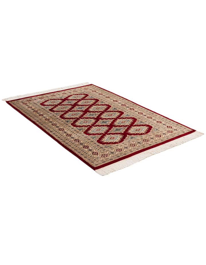 4' 4 x 6' 1 Hand Knotted Bokhara Oriental Rug