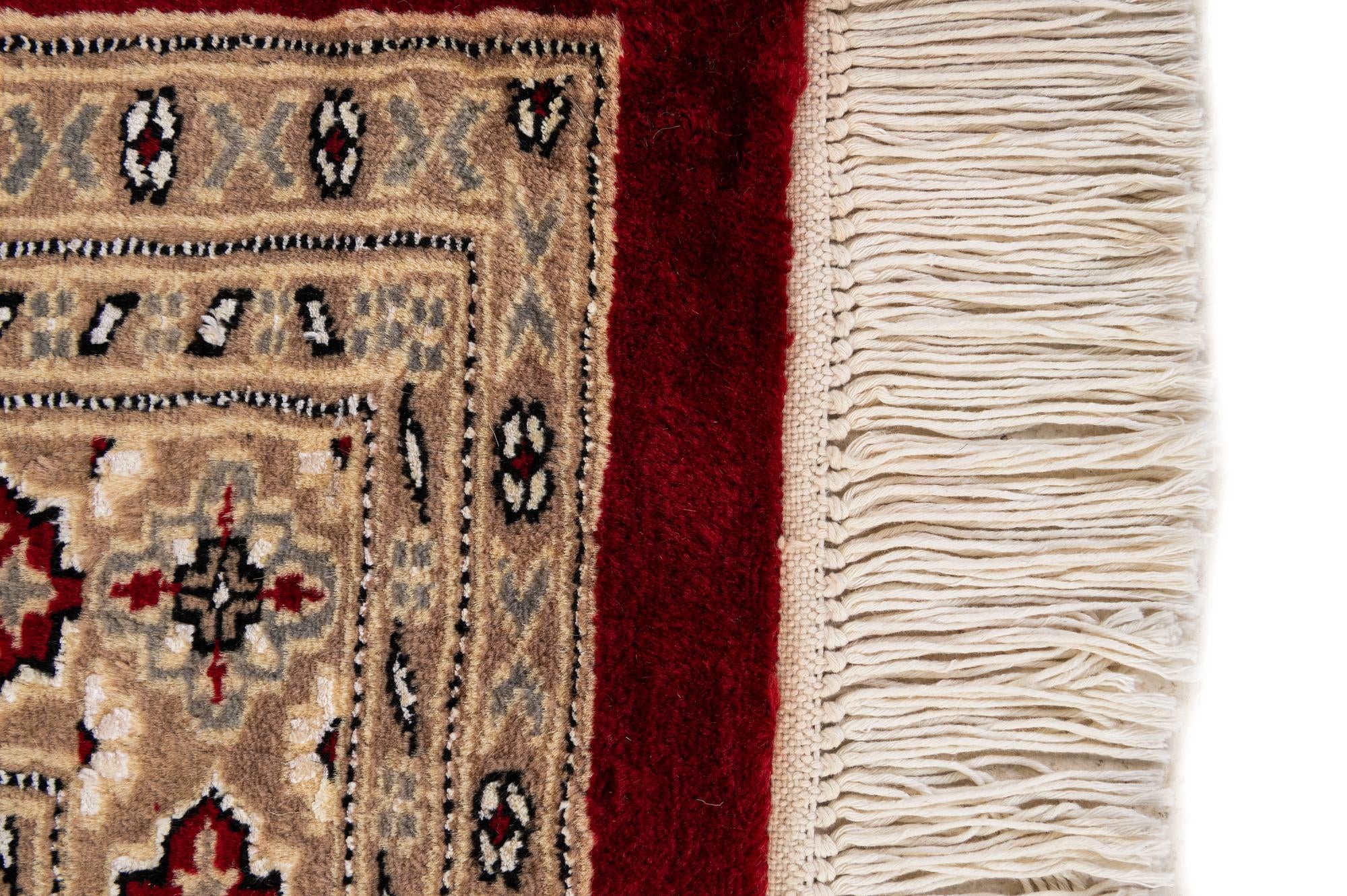 4' 4 x 6' 1 Hand Knotted Bokhara Oriental Rug