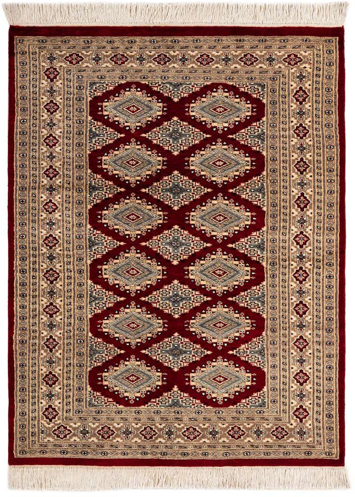 4' 4 x 6' 1 Hand Knotted Bokhara Oriental Rug