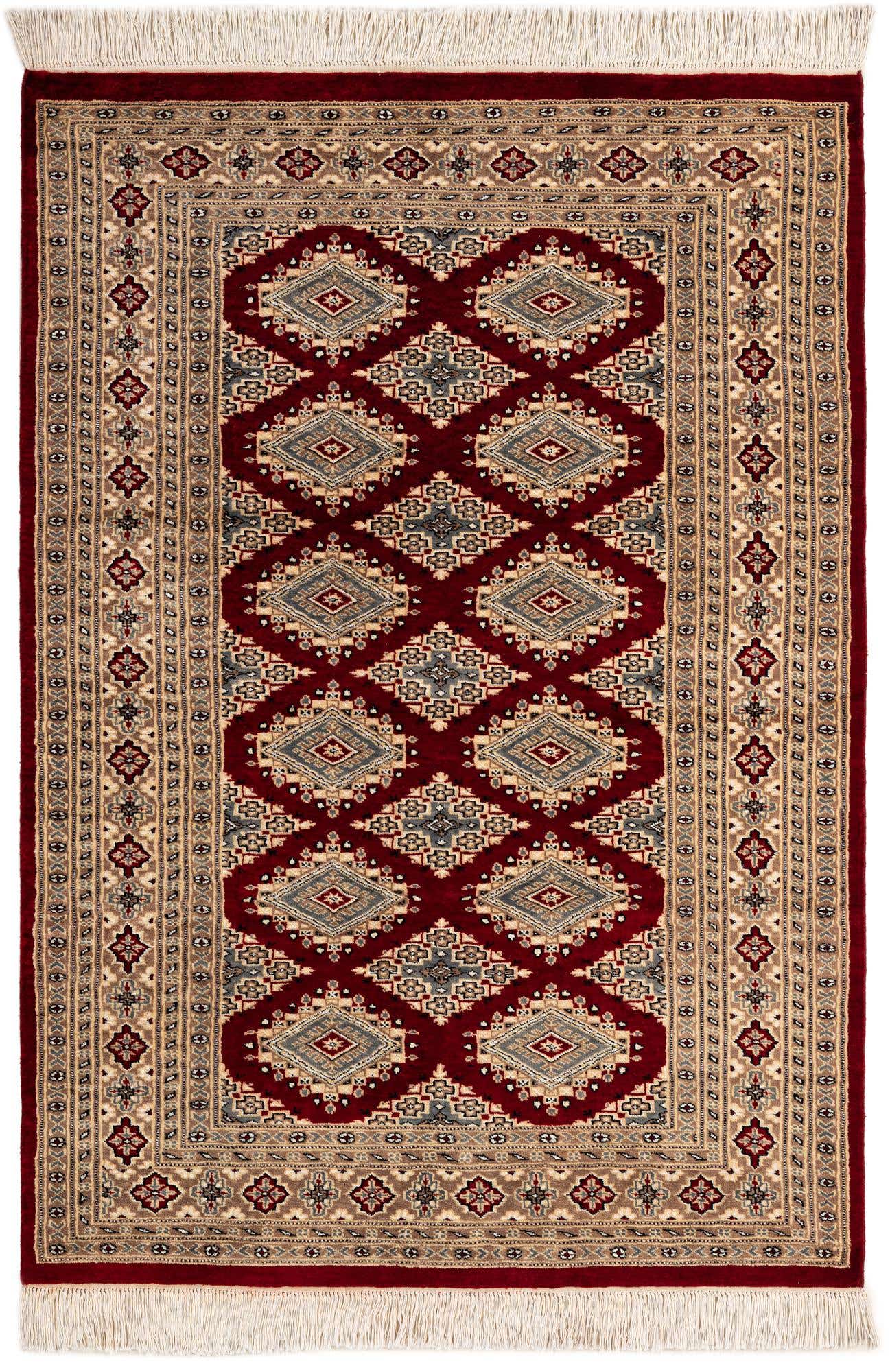 4' 4 x 6' 1 Hand Knotted Bokhara Oriental Rug