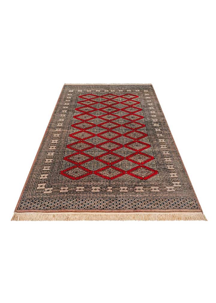 5' 1 x 8' 8 Hand Knotted Bokhara Oriental Wool Rug