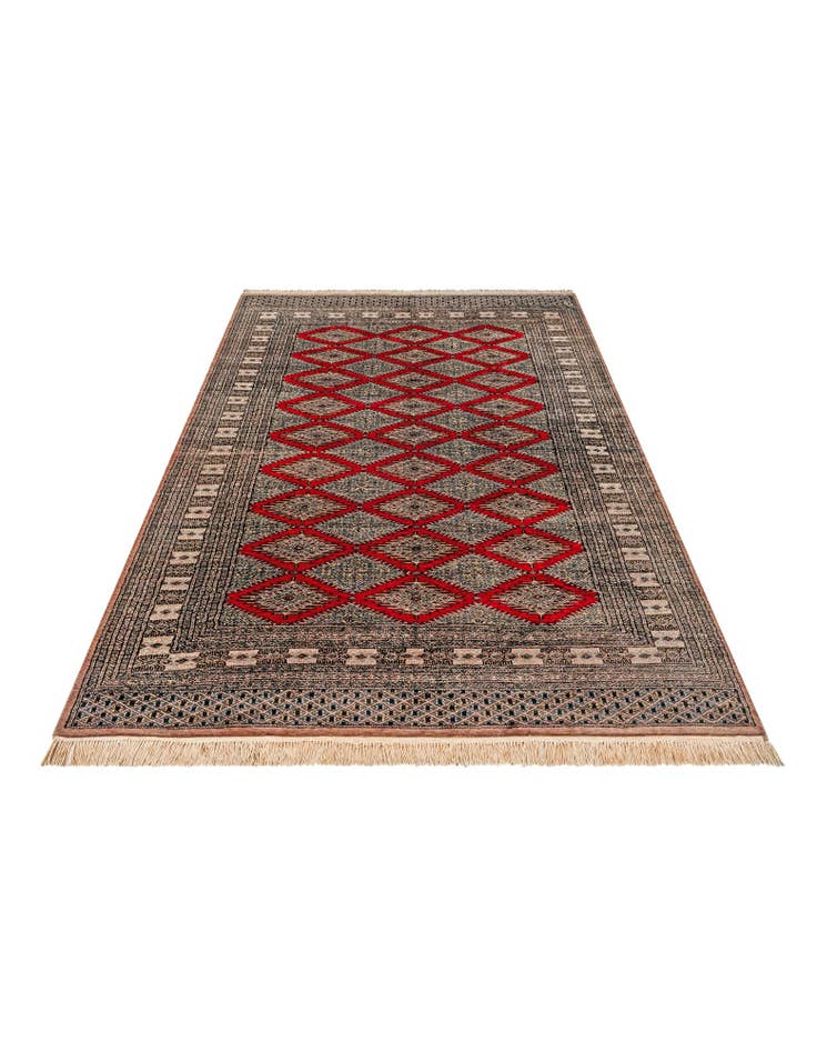 Detail image of 5' 1 x 8' 8 Hand Knotted Bokhara Oriental Wool Rug