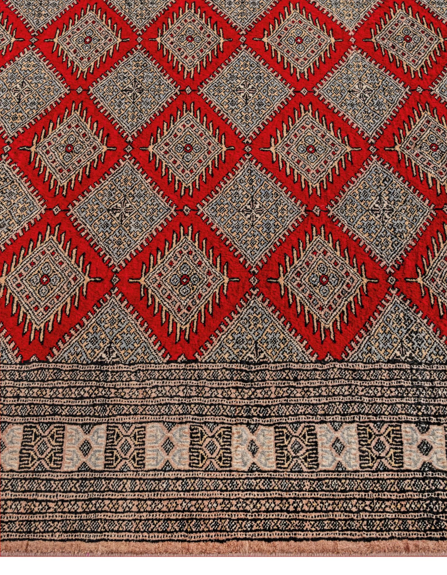 5' 1 x 8' 8 Hand Knotted Bokhara Oriental Wool Rug