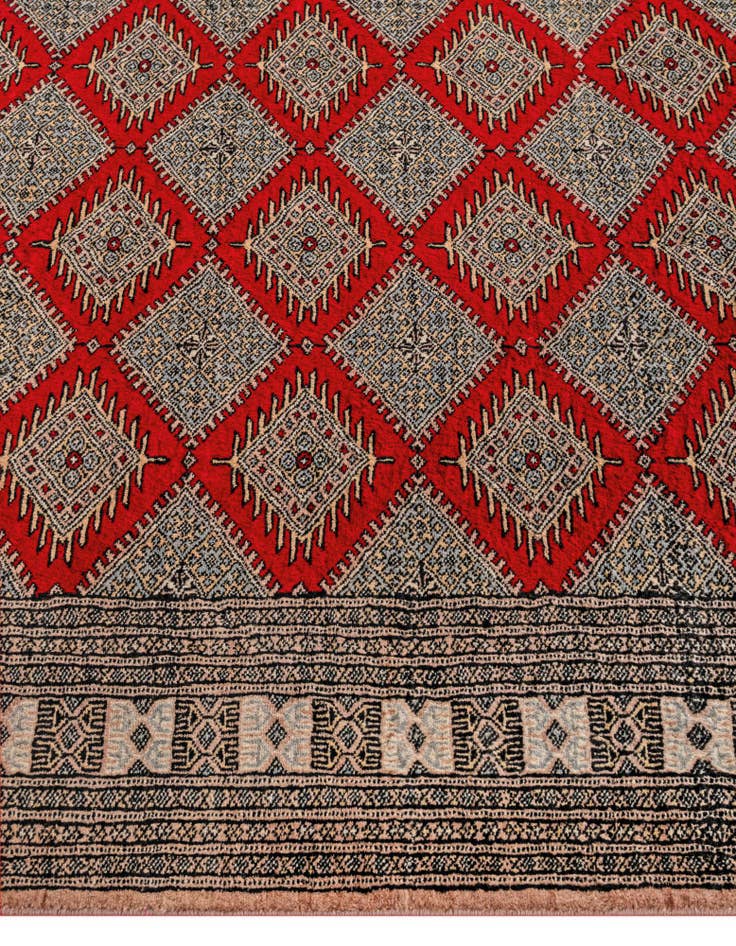 Detail image of 5' 1 x 8' 8 Hand Knotted Bokhara Oriental Wool Rug