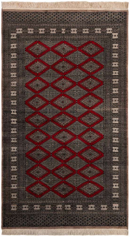 5' 1 x 8' 8 Hand Knotted Bokhara Oriental Wool Rug