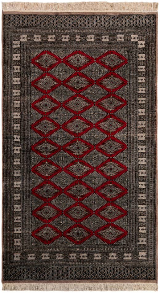 Detail image of 5' 1 x 8' 8 Hand Knotted Bokhara Oriental Wool Rug