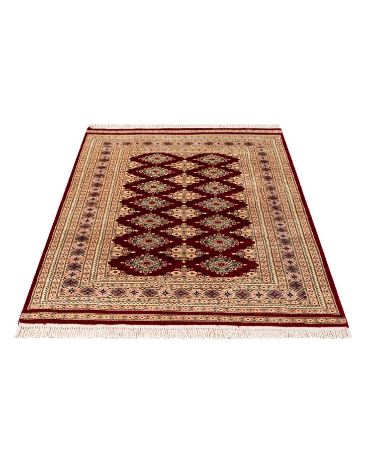 Detail image of 4' 3 x 6'  Hand Knotted Bokhara Rug