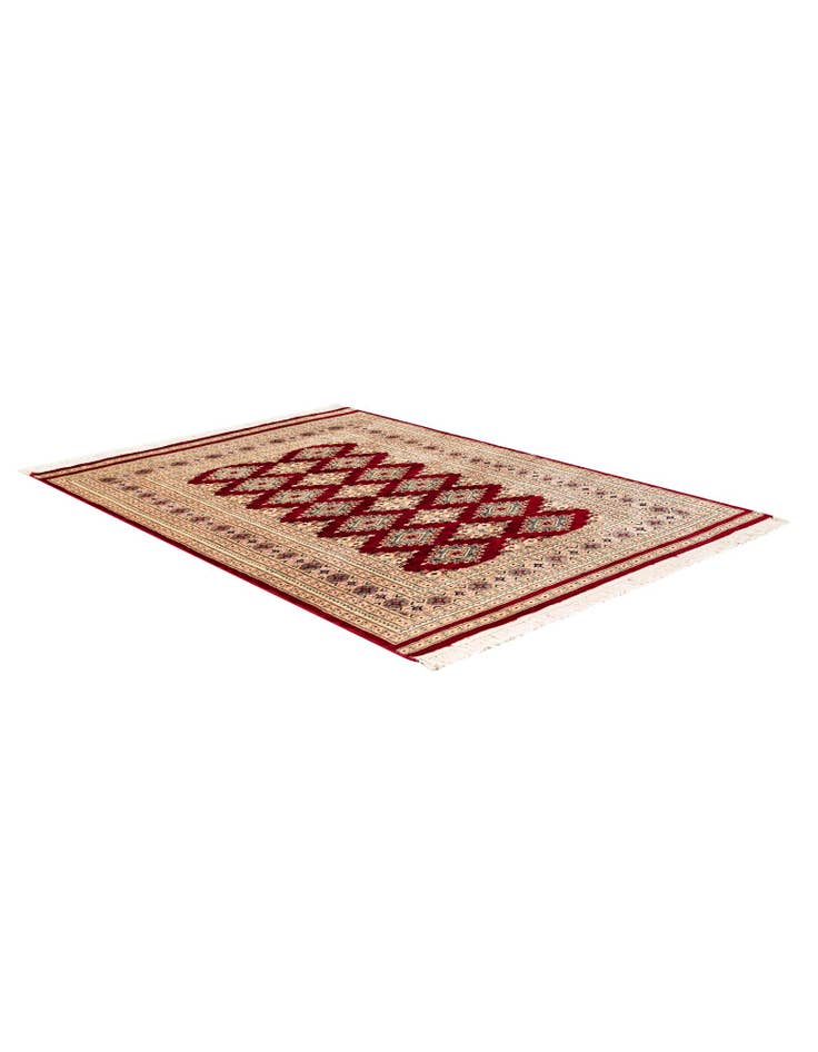 Detail image of 4' 3 x 6' Hand Knotted Bokhara Rug