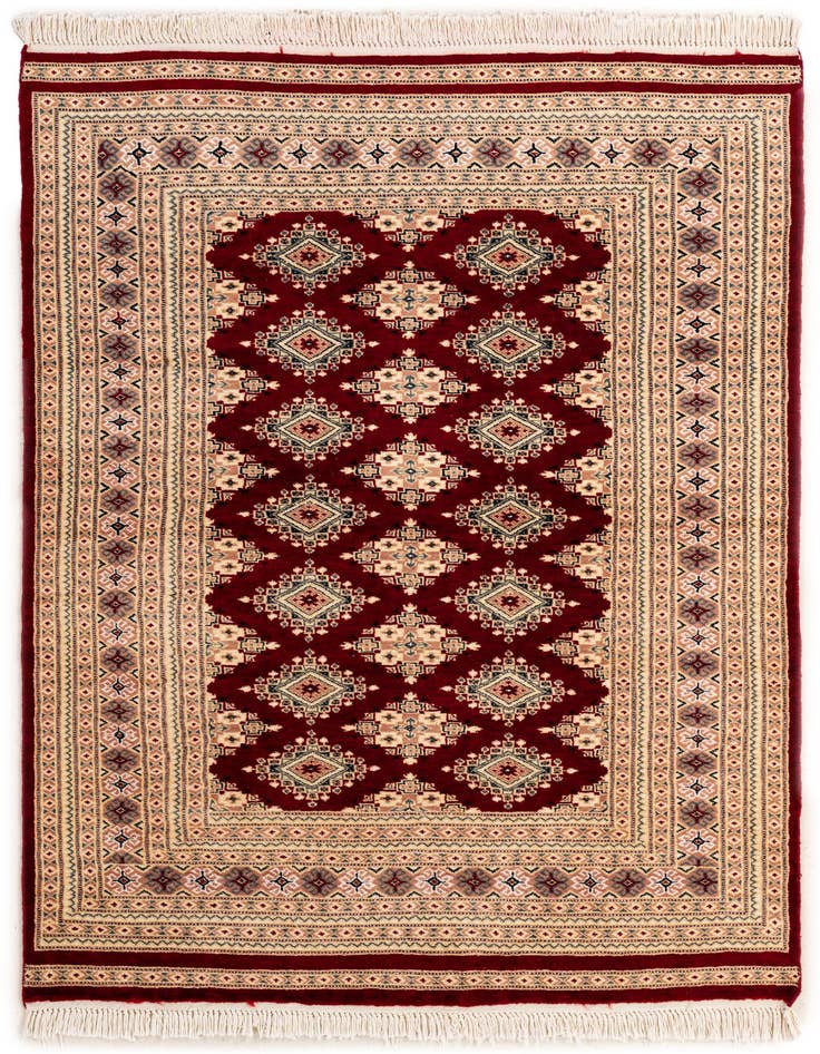 Detail image of 4' 3 x 6' Hand Knotted Bokhara Rug