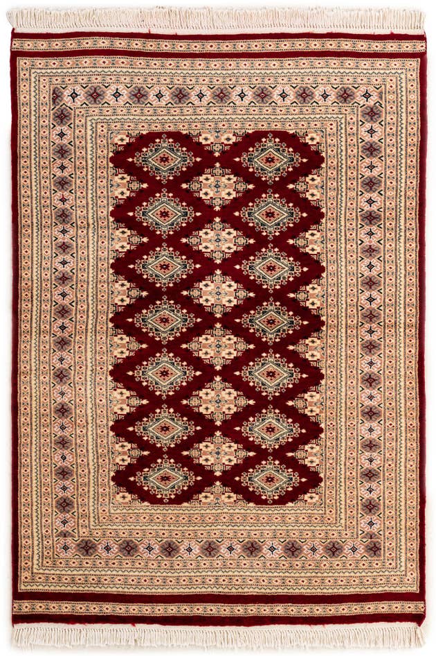 Detail image of 4' 3 x 6' Hand Knotted Bokhara Rug