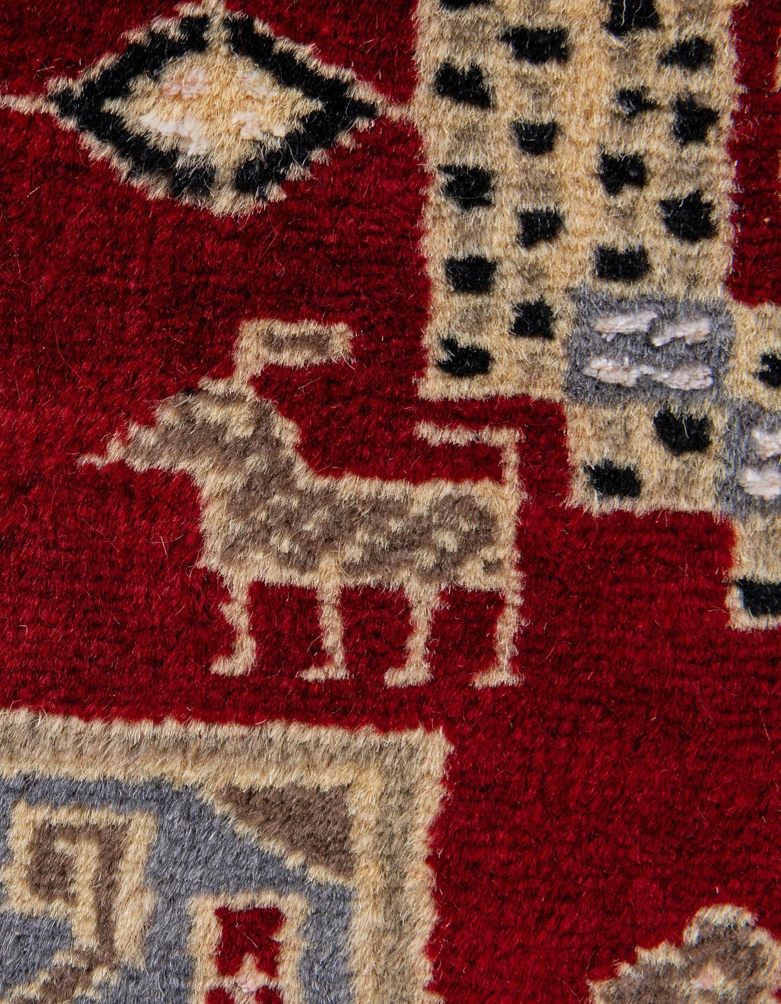4' 3 x 6' 2 Hand Knotted Bokhara Oriental Rug